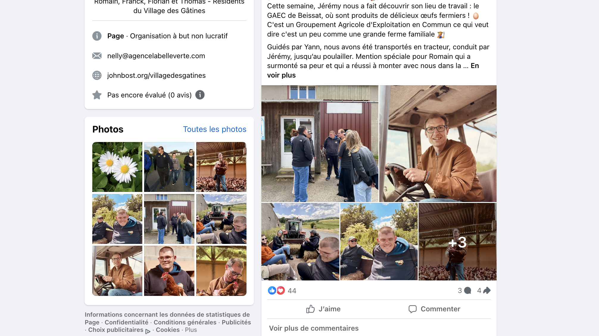 Facebook Village des Gâtines Fondation John Bost Bellac